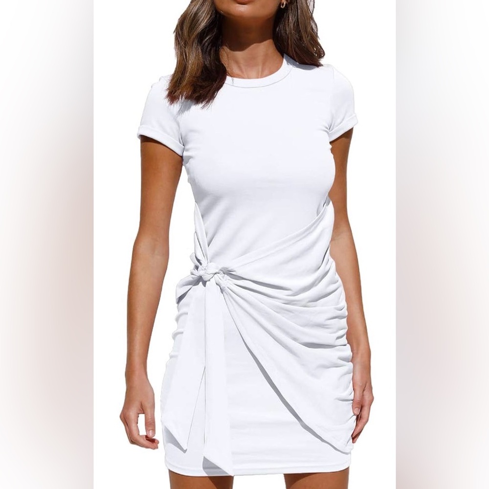 Womens Casual Short Sleeve Spring Vacation T Shirt Dress 
Sz XL tag fell off new